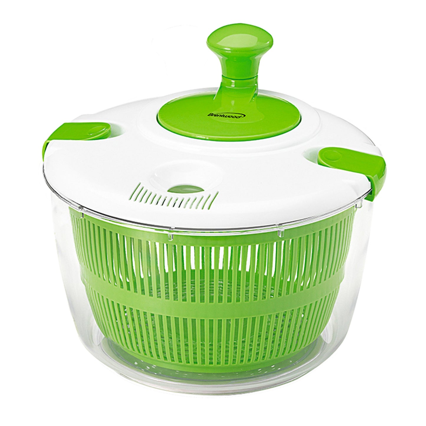 Brentwood 5 Quart Salad Spinner with Serving Bowl in Green W2B