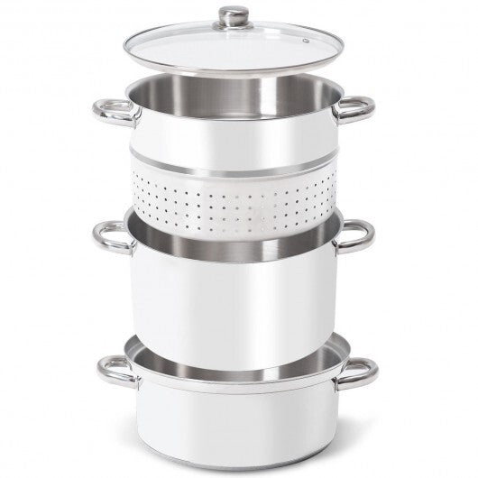 11-Quart Stainless Steel Pan Fruit Juicer Steamer W2B