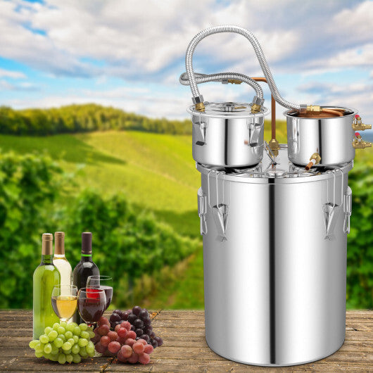 5/10 Gal 22/38 L Water Alcohol Distiller for DIY Whisky-5 Gal W2B
