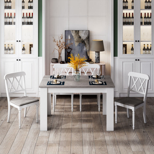47 Inches Dining Table for Kitchen and Dining Room-Dark Gray W2B