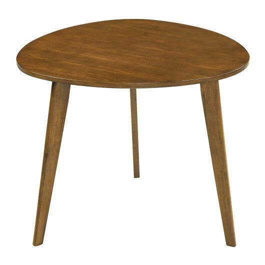 Farmhouse Wooden Round Dining Table for 4-Walnut W2B