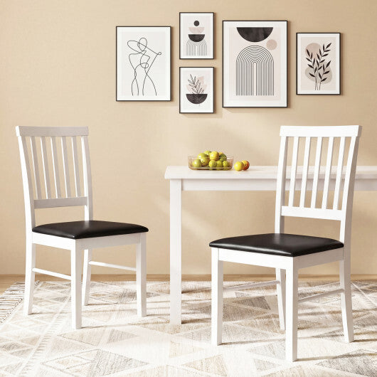 Dining Chairs Set of 2 Modern Mid Century Dining Room Chairs-White W2B