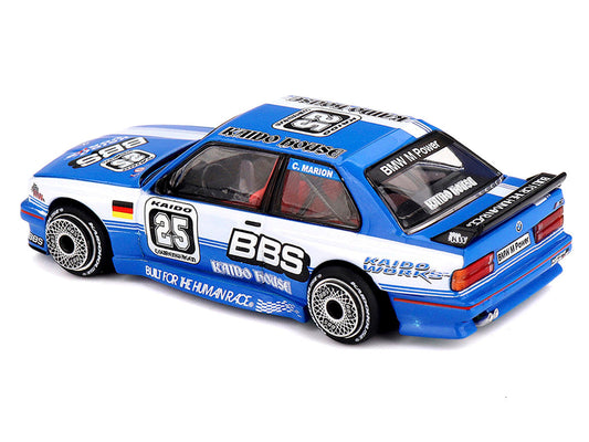 BMW M3 "Kaido Touring Champ V1" #25 Blue with White Stripes (Designed by Jun Imai) "Kaido House" Special 1/64 Diecast Model Car by Mini GT Mini GT