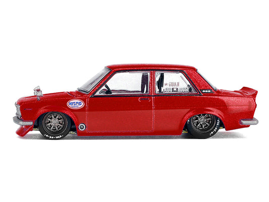 Datsun 510 Street "Nismo V3" Red Metallic (Designed by Jun Imai) "Kaido House" Special 1/64 Diecast Model Car by Mini GT Mini GT