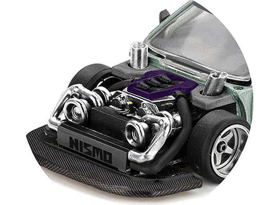Nissan Silvia S13-R "Kaido Works V1" RHD (Designed by Jun Imai) Light Green Metallic "Kaido House" Special 1/64 Diecast Model Car by Mini GT Mini GT