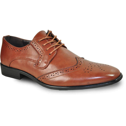 BRAVO Men Dress Shoe KING-2 Wingtip Oxford Shoe Tux-USA