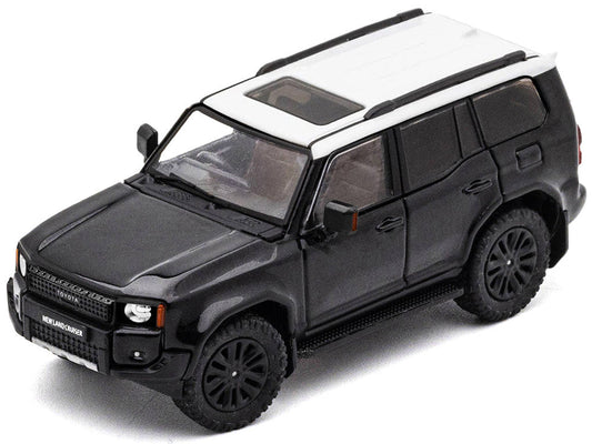 Toyota Land Cruiser Prado 250 Black with White Top 1/64 Diecast Model Car by GCD GCD