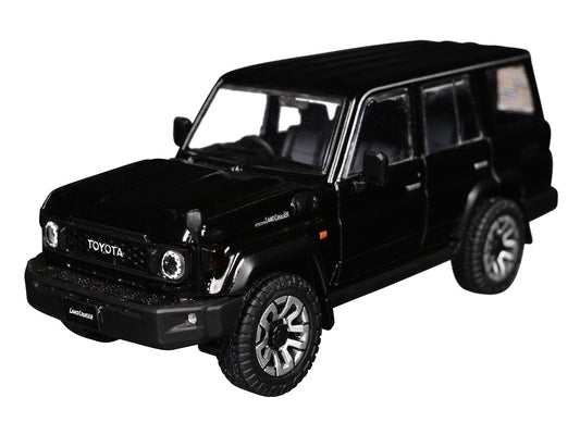 Toyota Land Cruiser (J76) RHD (Right Hand Drive) Black 1/64 Diecast Model Car by GCD GCD