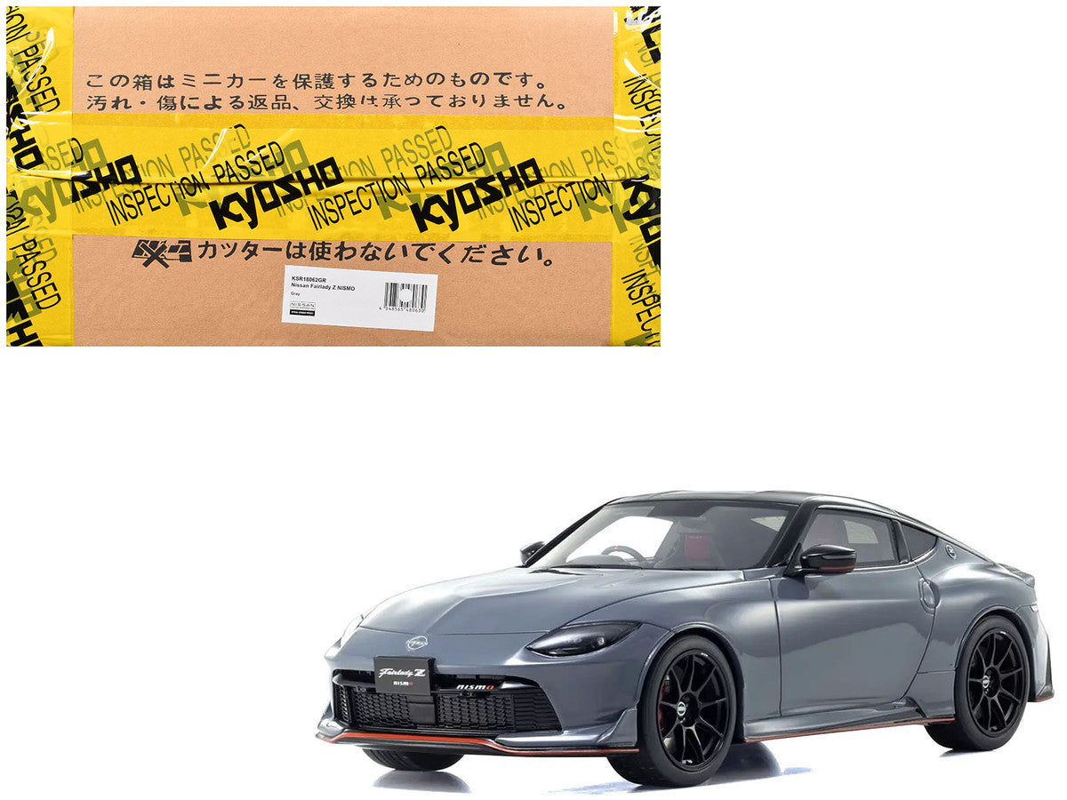 Nissan Fairlady Z NISMO RHD (Right Hand Drive) Gray with Black Top 1/18 Model Car by Kyosho Kyosho