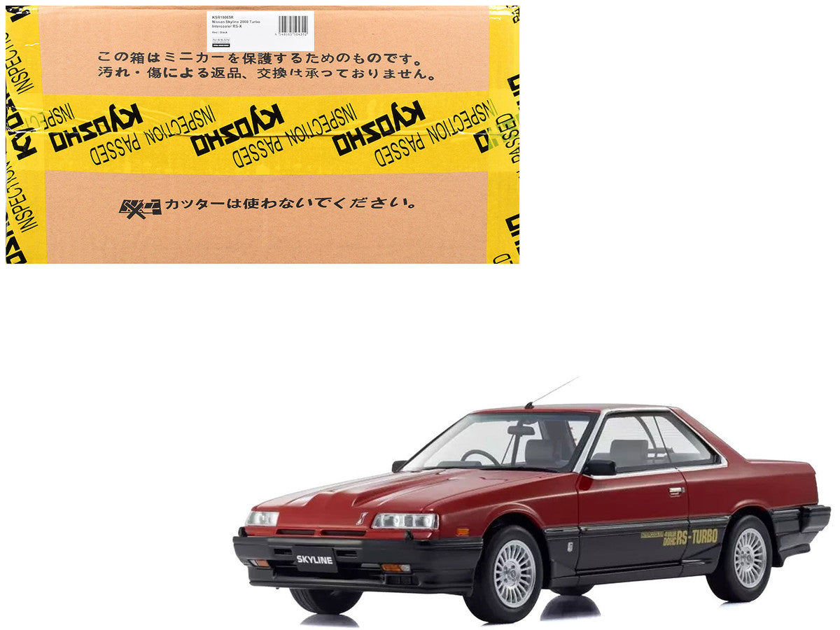 Nissan Skyline 2000 Turbo Intercooler RS-X RHD (Right Hand Drive) Red and Black 1/18 Model Car by Kyosho Kyosho