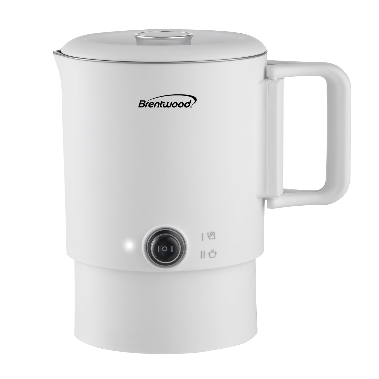 Brentwood Collapsible Stainless Steel Cordless Electric Travel Kettle Hot Pot in White W2B