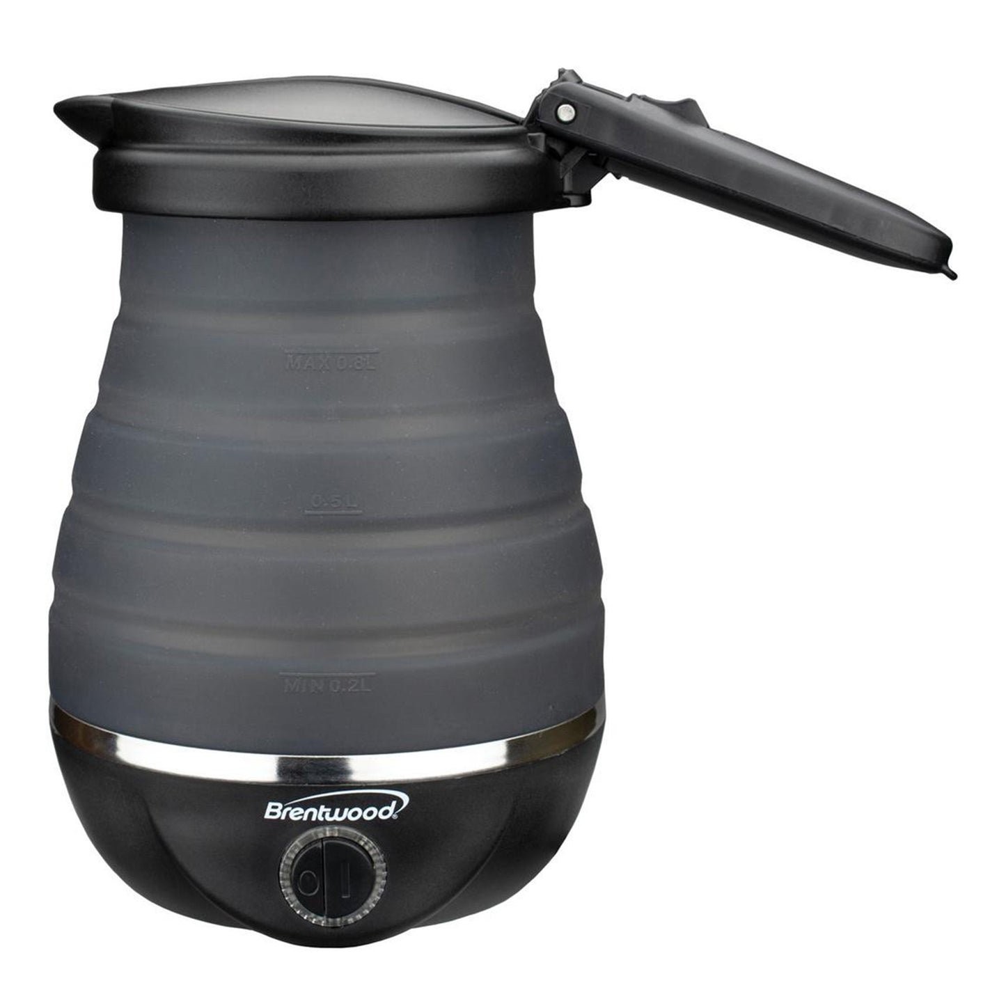 Brentwood Dual Voltage 3.3 Cup Collapsible Travel Kettle in Black W2B