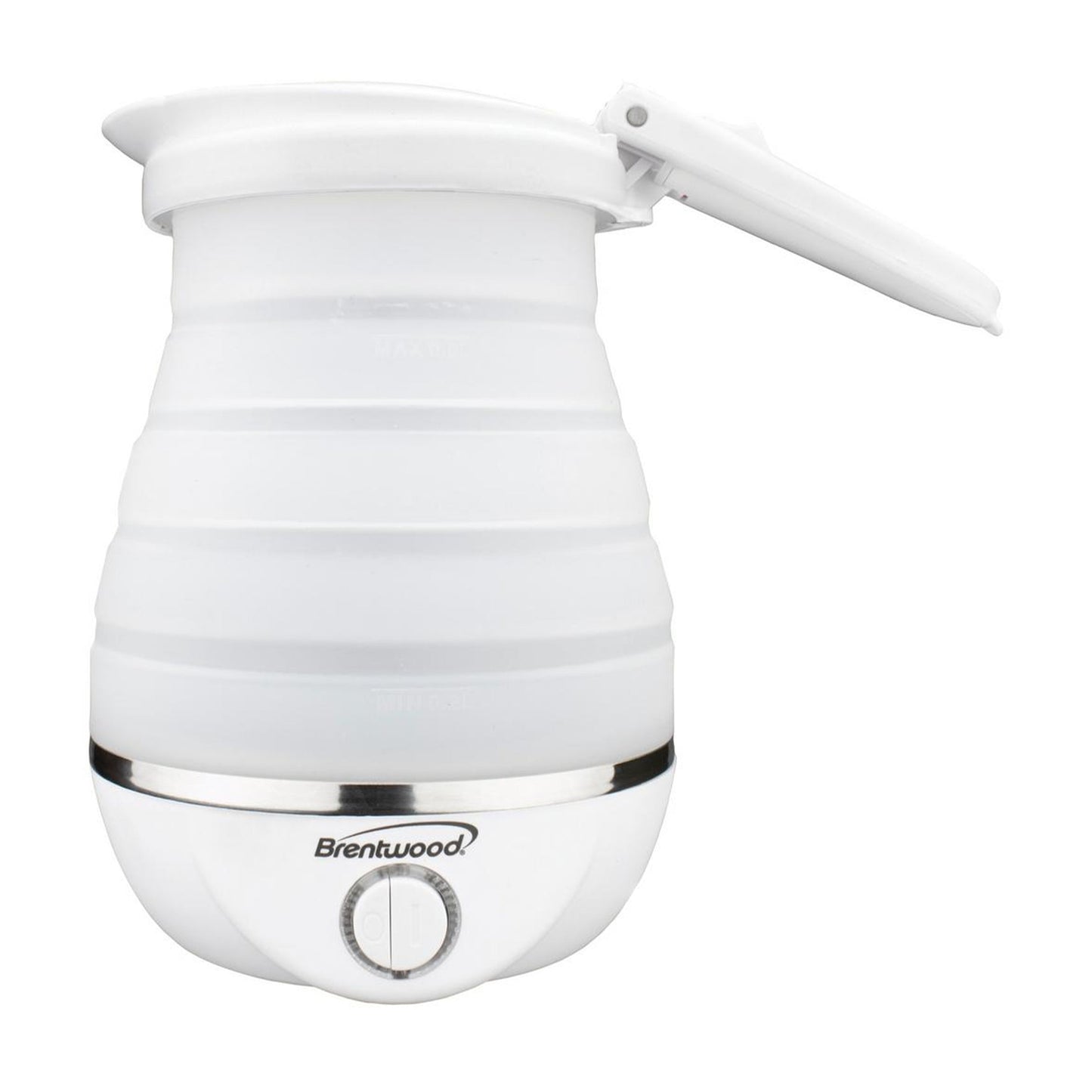 Brentwood Dual Voltage 3.3 Cup Collapsible Travel Kettle in White W2B