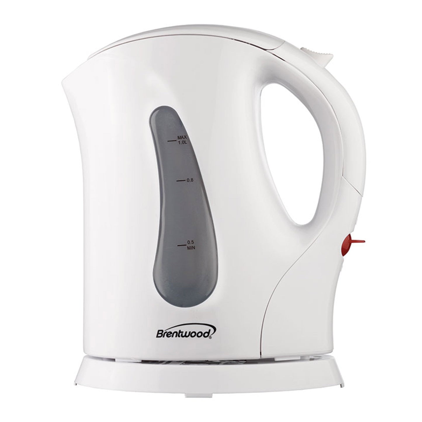 Brentwood 1.0 Liter Cordless Plastic Tea Kettle in White W2B