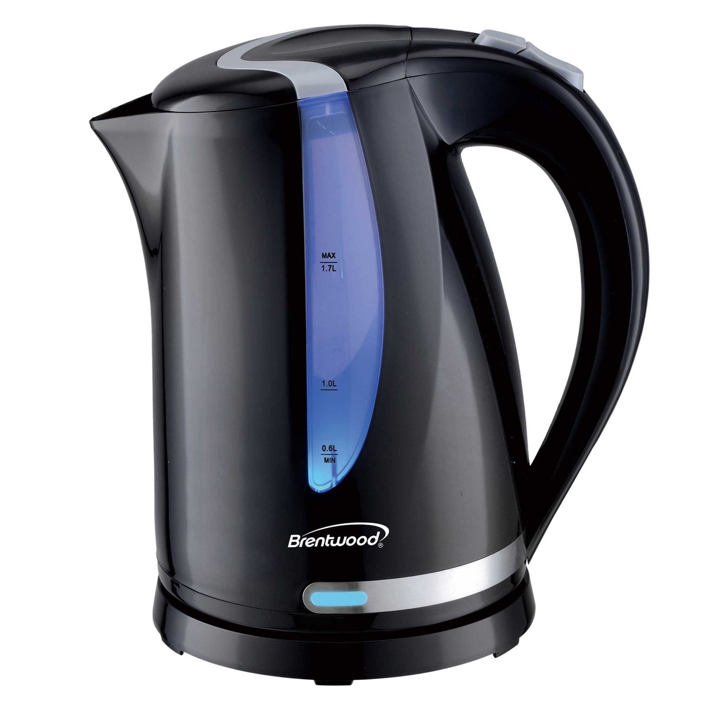 Brentwood 1.7L 1100W 360 Cordless Electric Kettle in Black with Concealed Stainless Steel Heating Element W2B