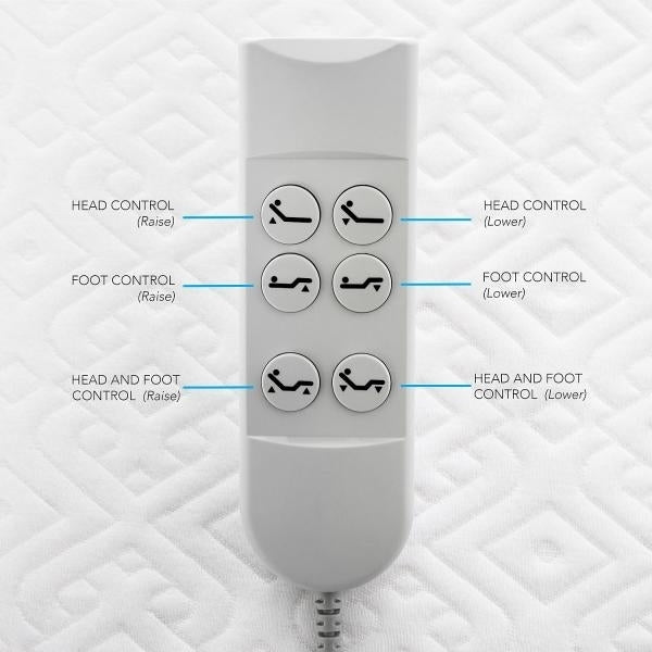 Twin XL Steel Adjustable Bed Frame Base with Remote Control