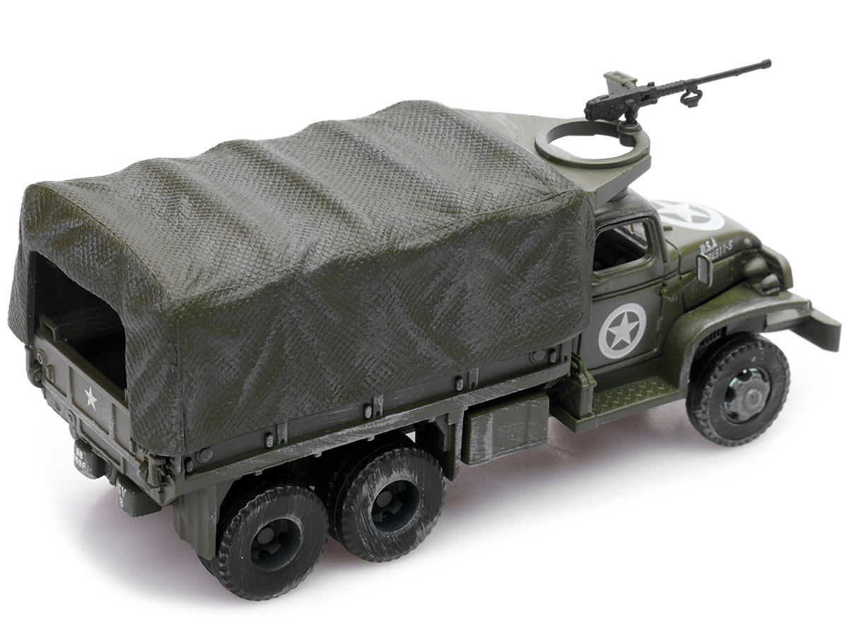 GMC CCKW 353 Truck With Mounted Gun Olive Drab "4734511-S" US Army World War II 1/72 Diecast Model by Legion Legion