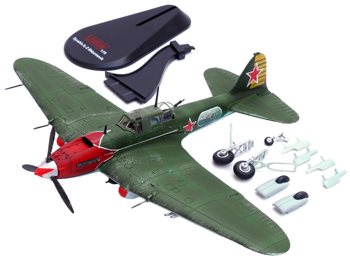 Ilyushin IL-2M3 Sturmovik Aircraft Green "Double Hero of the Soviet Union Nelson Stepanyan" Soviet Air Force 1/72 Diecast Model Airplane by Legion-4