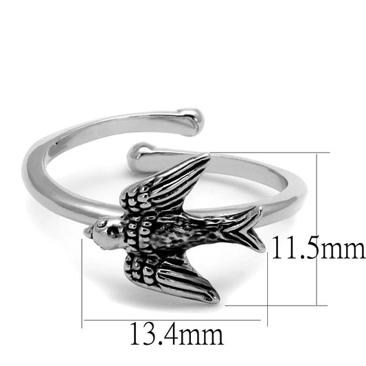 LO4053 - Rhodium Brass Ring with No Stone-1