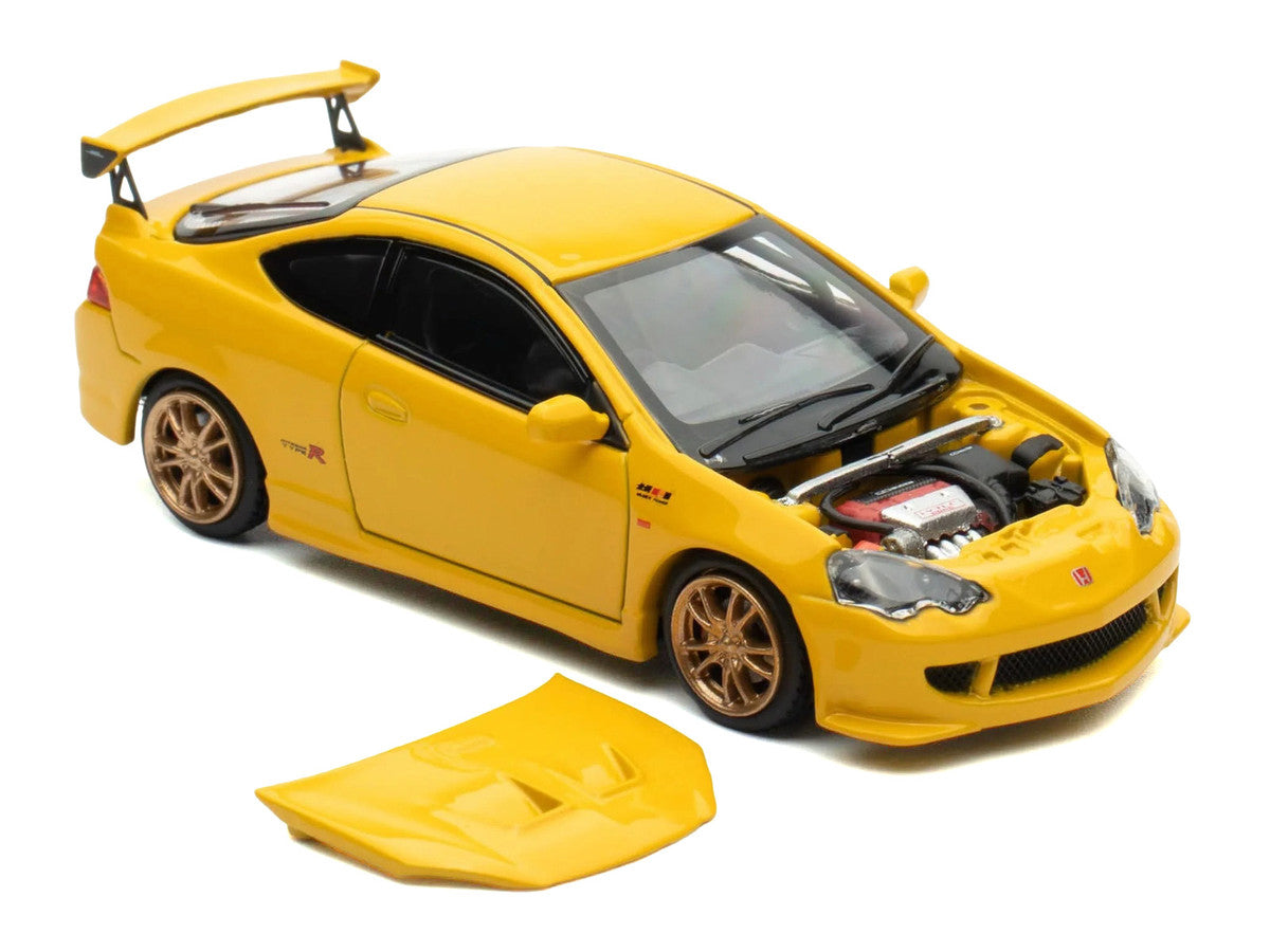 Honda Integra Type R (DC5) MUGEN RHD (Right Hand Drive) Phoenix Yellow 1/64 Diecast Model Car by MotorHelix Motorhelix