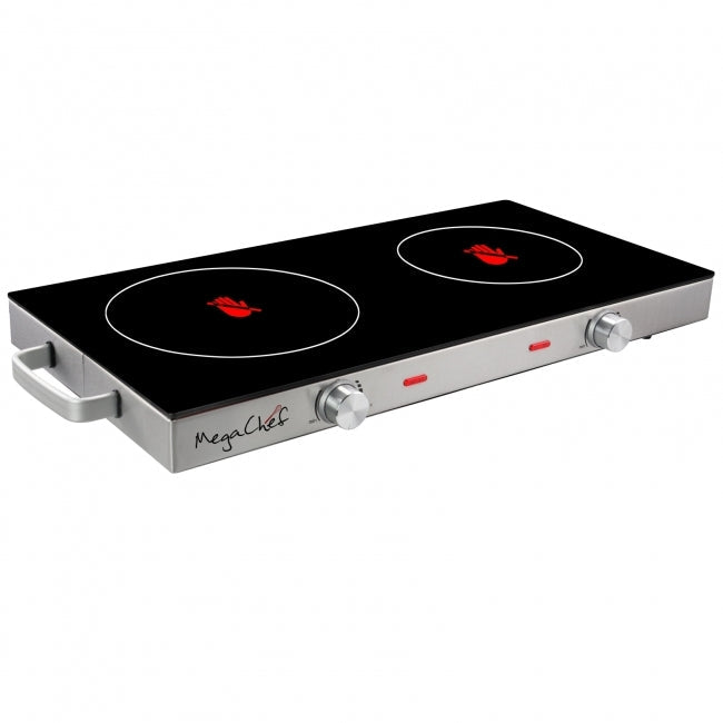 MegaChef Ceramic Infrared Double Electric Cooktop W2B