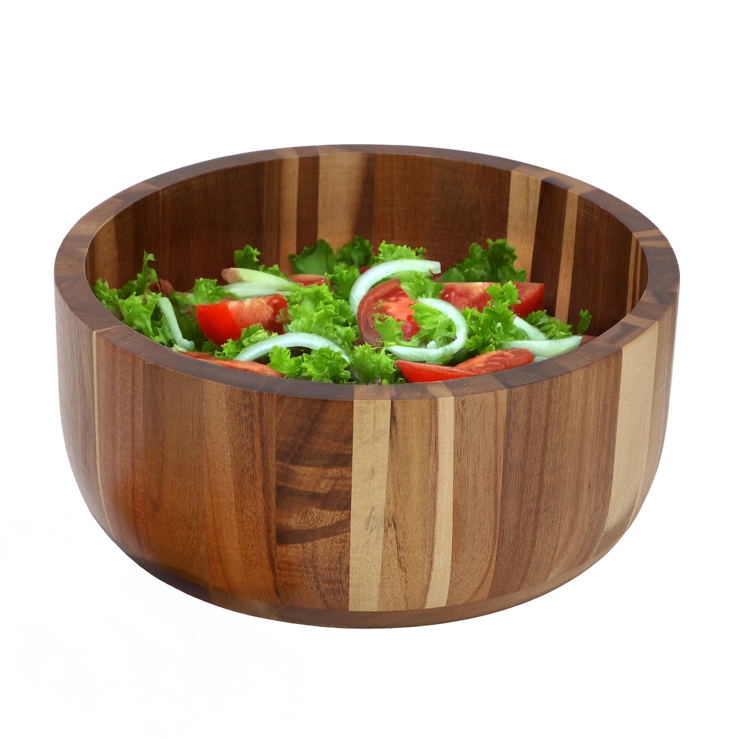 MegaChef 10.5 Inch Large Acacia Wood Salad Bowl W2B