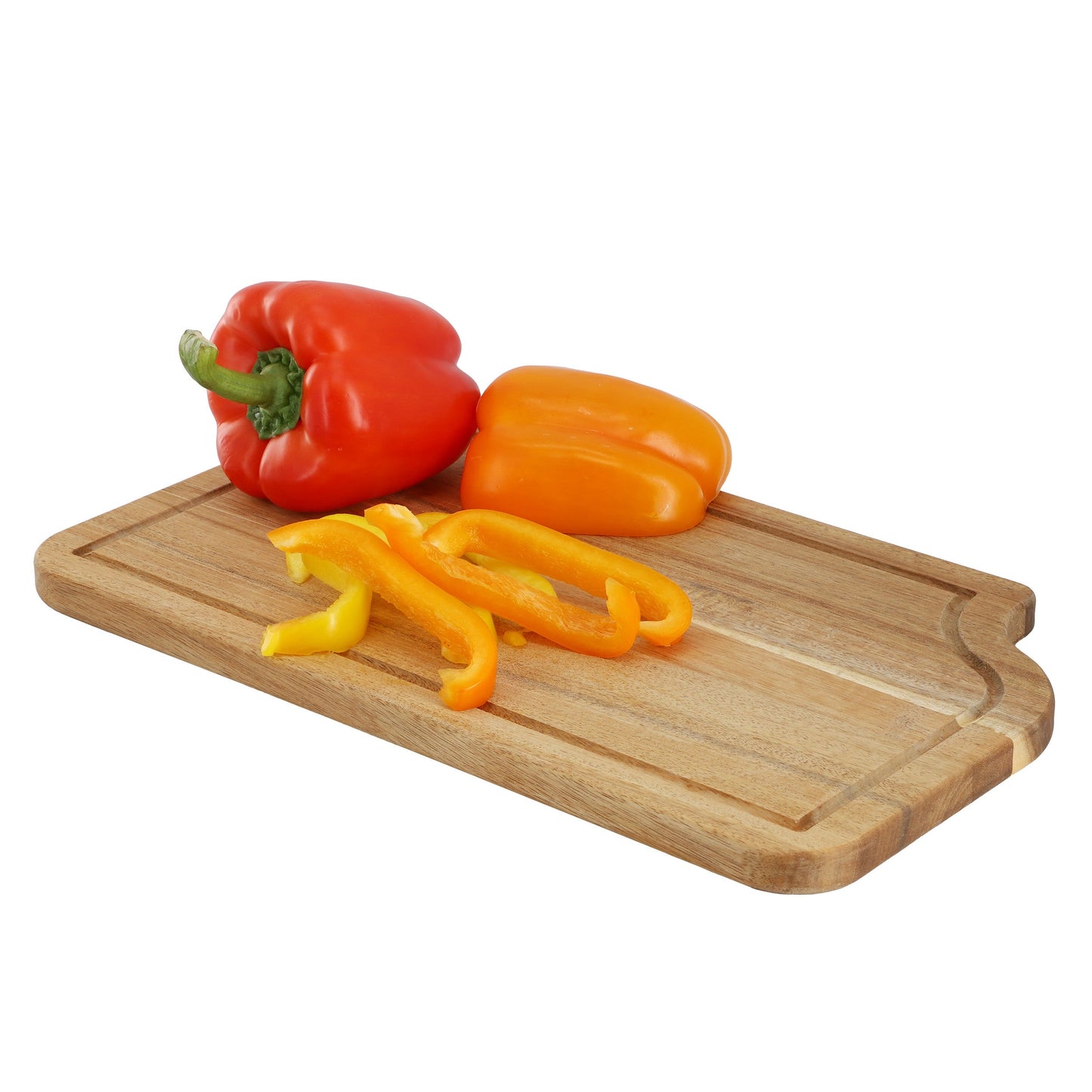 MegaChef 14 x 8.5 Inch Acacia Wood Cutting, Prep and Serving Butcher Cutting Board W2B