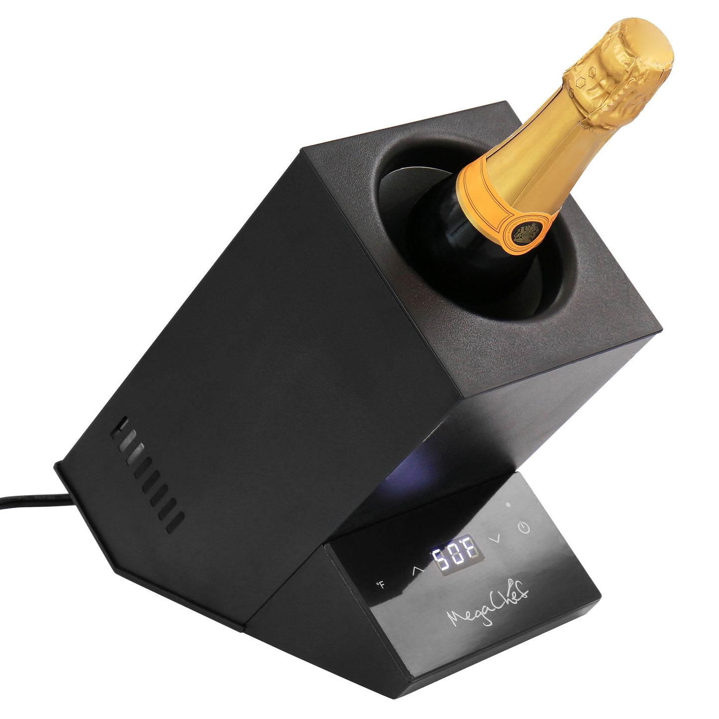 MegaChef Electric Wine Chiller with Digital Display in Black W2B