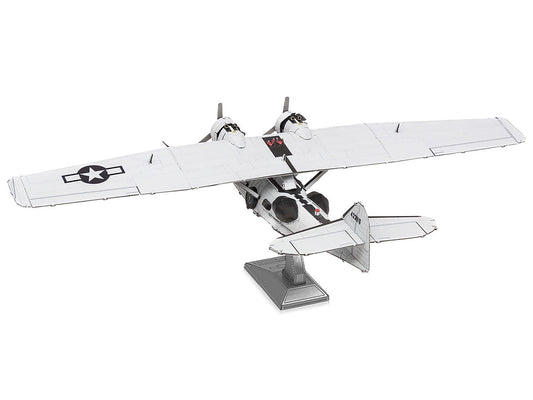 Model Kit Consolidated PBY Catalina Amphibious Aircraft "Miss Pick Up" United States Army Air Forces (Moderate Difficulty) Steel Model by Metal Earth-1