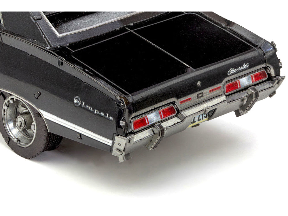 Model Kit 1967 Chevrolet Impala Black (Moderate Difficulty) Steel Model by Metal Earth Metal Earth
