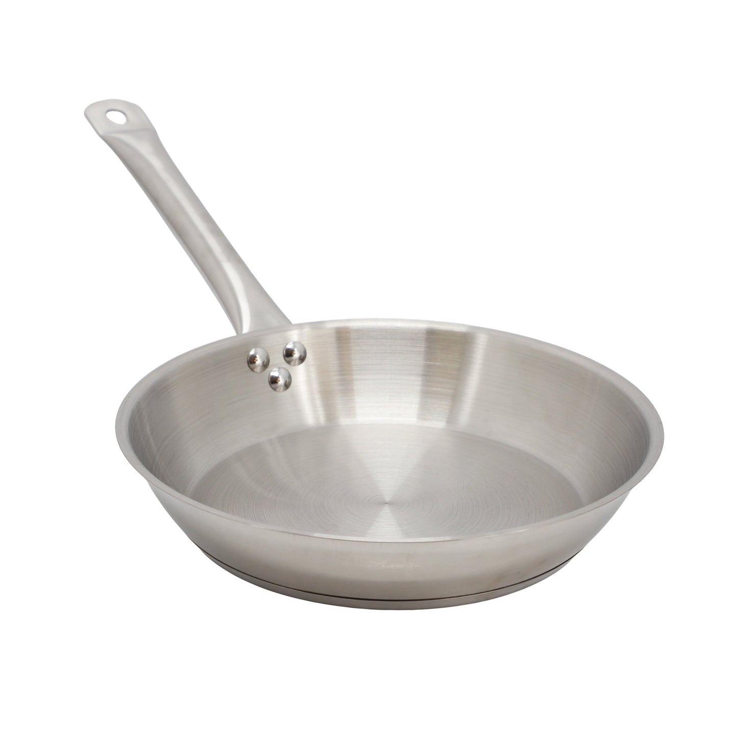 MegaChef Professional Kitchen 10 Inch Round Stainless Steel Fry Pan in Silver W2B