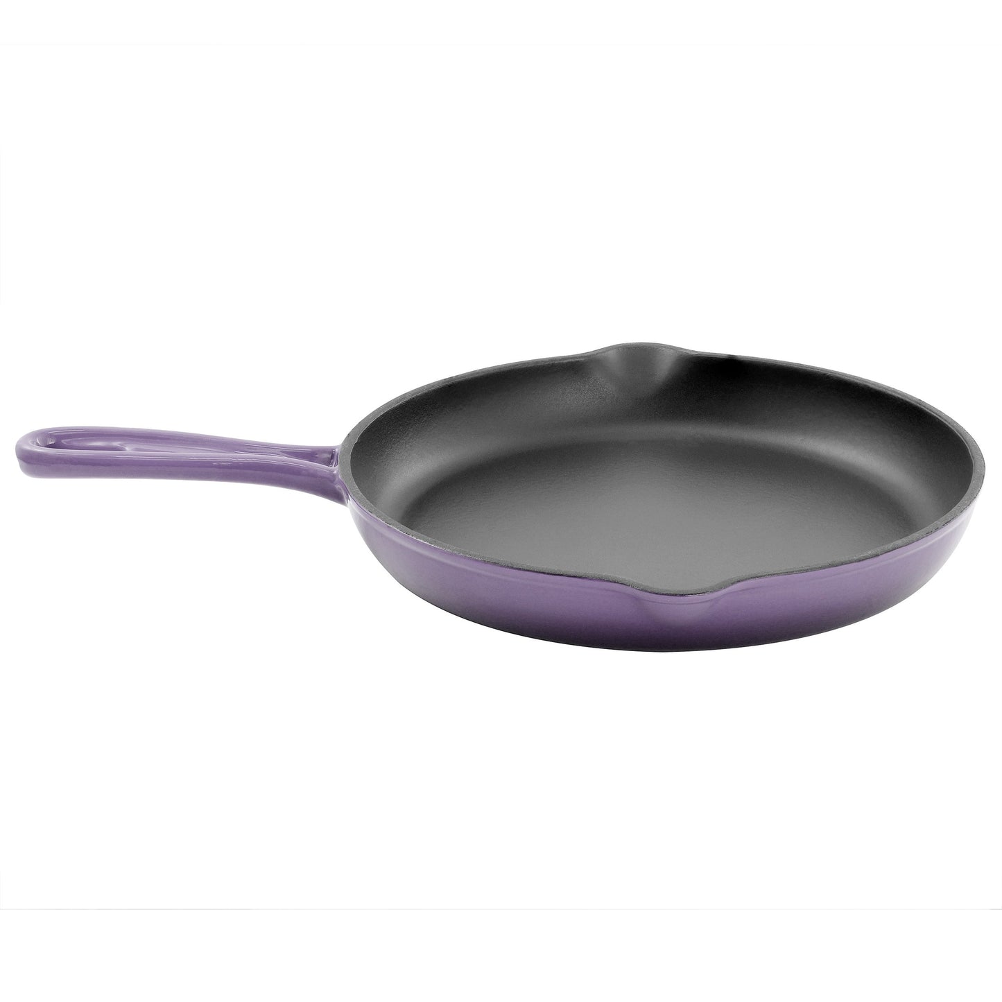 MegaChef Round 10.25 Inch Enameled Cast Iron Skillet in Gradient Purple W2B