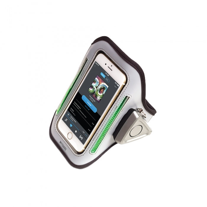 MYGUARD SPORT LED Armband & Safety Alarm w/Phone Holder W2B