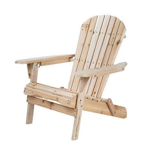 Folding Adirondack Chair for Patio Garden in Natural Wood Finish FastFurnishings