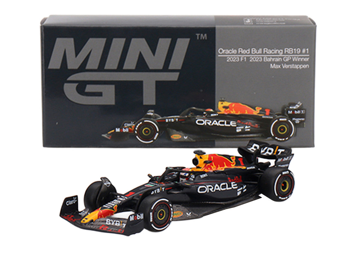 Red Bull Racing RB19 #1 Max Verstappen Winner Formula One F1 "Bahrain GP" (2023) Limited Edition 1/64 Die Cast Model Car by Mini GT Mini GT