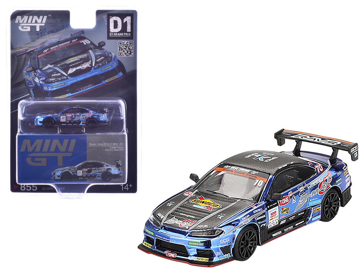 Nissan Silvia (S15) D-MAX RHD (Right Hand Drive) #70 Masashi Yokoi "D-MAX Racing" "D1 Grand Prix" (2023) Limited Edition 1/64 Diecast Model Car by Mini GT Mini GT