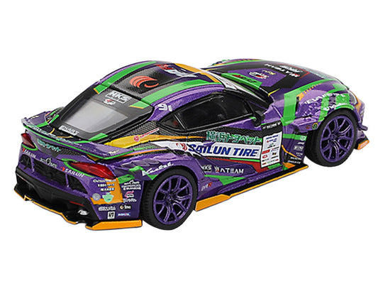 Toyota GR Supra KUHL RHD (Right Hand Drive) #91 Shingo Hatanaka "Evangelion Racing" "D1 Grand Prix" (2021) Limited Edition 1/64 Diecast Model Car by Mini GT-1