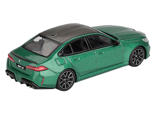 BMW M5 Isle of Man Green Metallic with Carbon Top Limited Edition 1/64 Diecast Model Car by Mini GT Mini GT