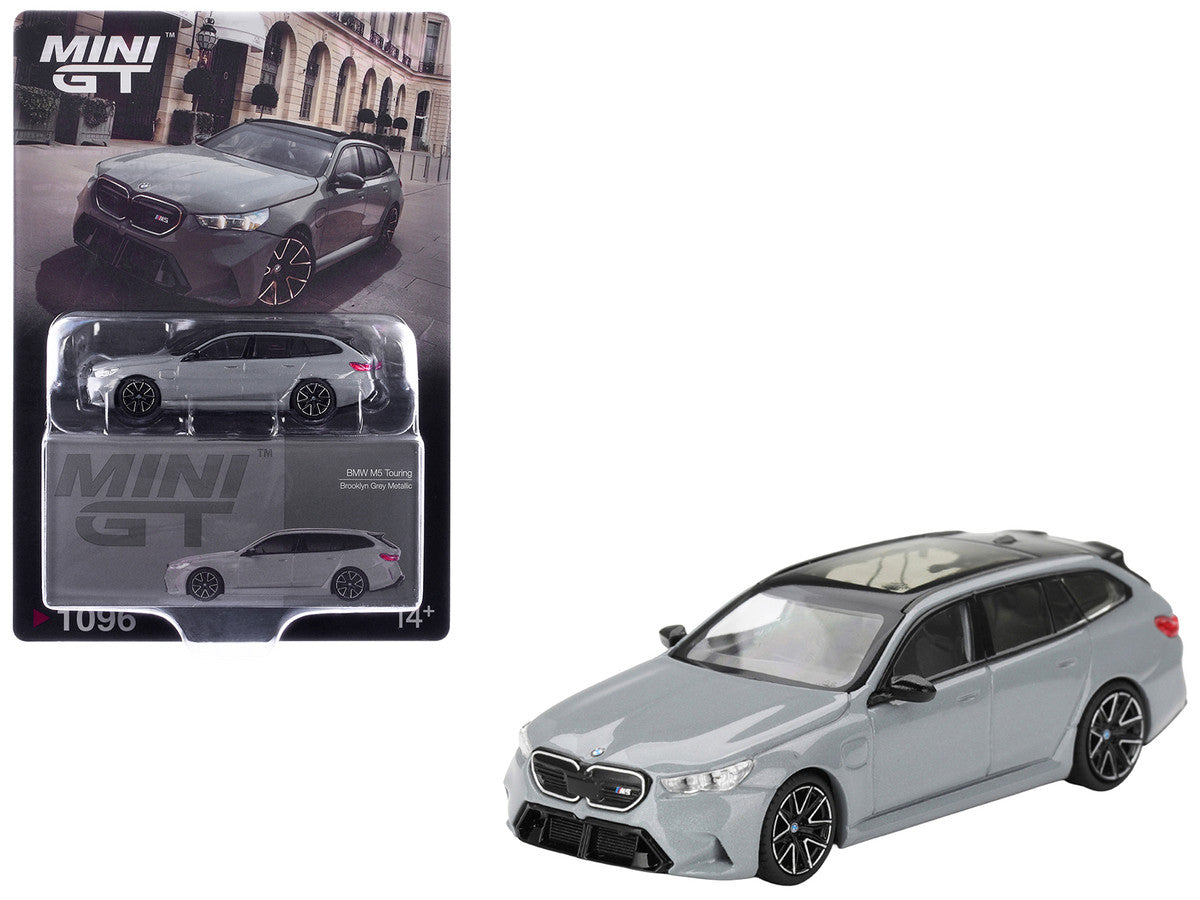 BMW M5 Touring Brooklyn Gray Metallic with Sunroof 1/64 Diecast Model Car by Mini GT-3