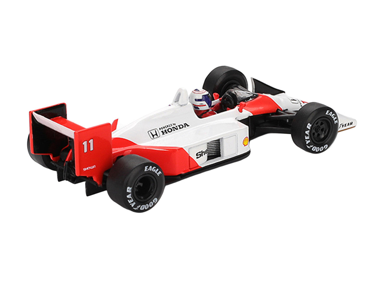 McLaren MP4/4 #11 Alain Prost 2nd Place Formula One F1 "Japanese GP" (1988) with Driver Figure Limited Edition 1/64 Diecast Model Car by Mini GT Mini GT