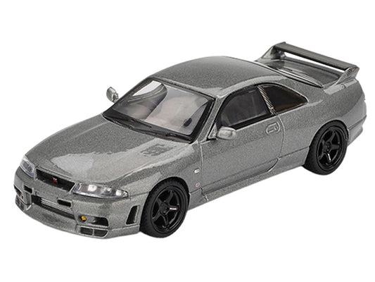 Nissan Skyline GT-R (NISMO BCNR33 CRS Version) RHD (Right Hand Drive) Dark Metal Gray Metallic Limited Edition 1/64 Diecast Model Car by Mini GT Mini GT