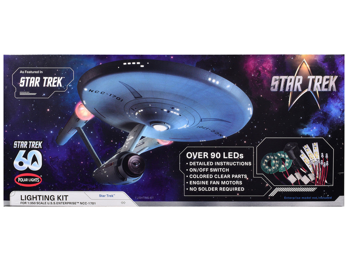 Skill 2 Model Kit Star Trek The Original Series USS Enterprise 60th Anniversary Lighting Set for 1/350 Scale Model by Polar Lights Polar Lights
