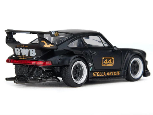 RWB 930 Circuit Specification #44 "Stella Artois" Matt Black 1/64 Diecast Model Car by Model Model-1