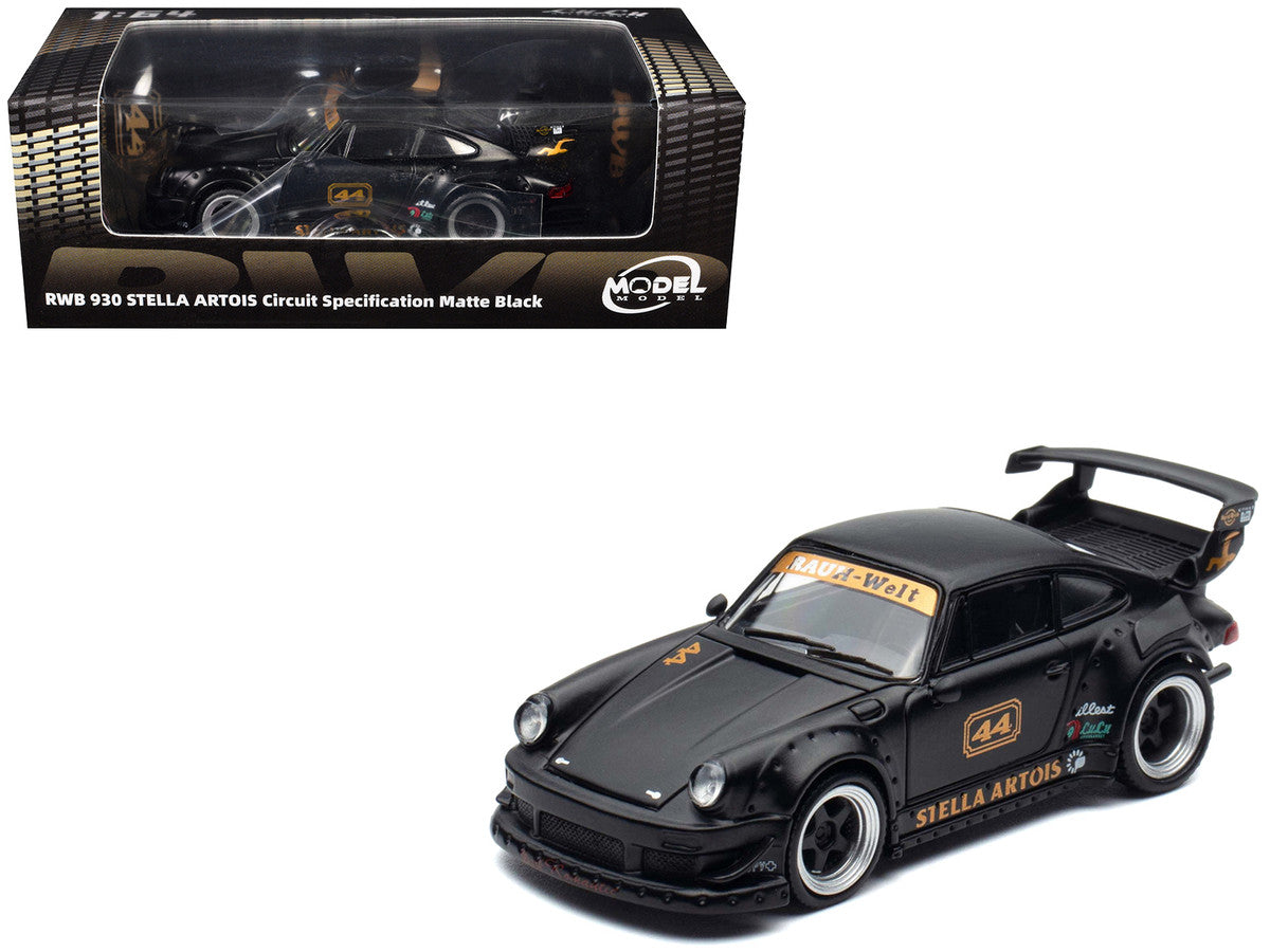 RWB 930 Circuit Specification #44 "Stella Artois" Matt Black 1/64 Diecast Model Car by Model Model-4