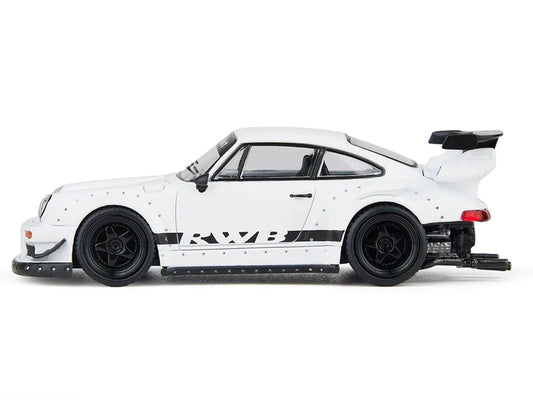 RWB 930 Matt White with Black Stripes 1/64 Diecast Model Car by Model Model-1