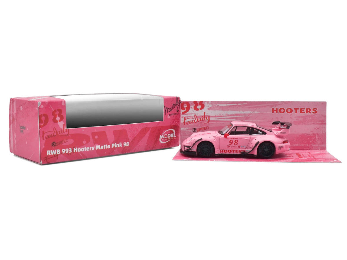 RWB 993 #98 "Hooters" Matt Pink 1/64 Diecast Model Car by Model Model-4