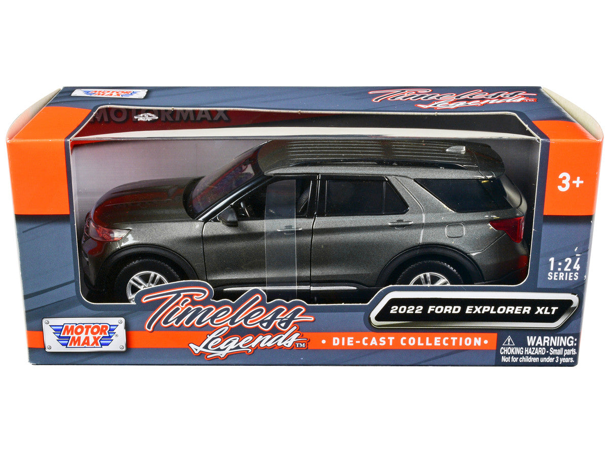 2022 Ford Explorer XLT Gray Metallic "Timeless Legends" Series 1/24 Diecast Model Car by Motormax Motormax