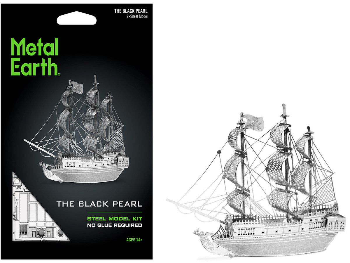 Model Kit Black Pearl Ship (Moderate Difficulty) Steel Model by Metal Earth-4