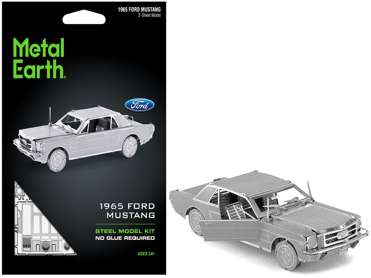 Model Kit 1965 Ford Mustang Metal (Moderate Difficulty) Steel Model by Metal Earth Metal Earth