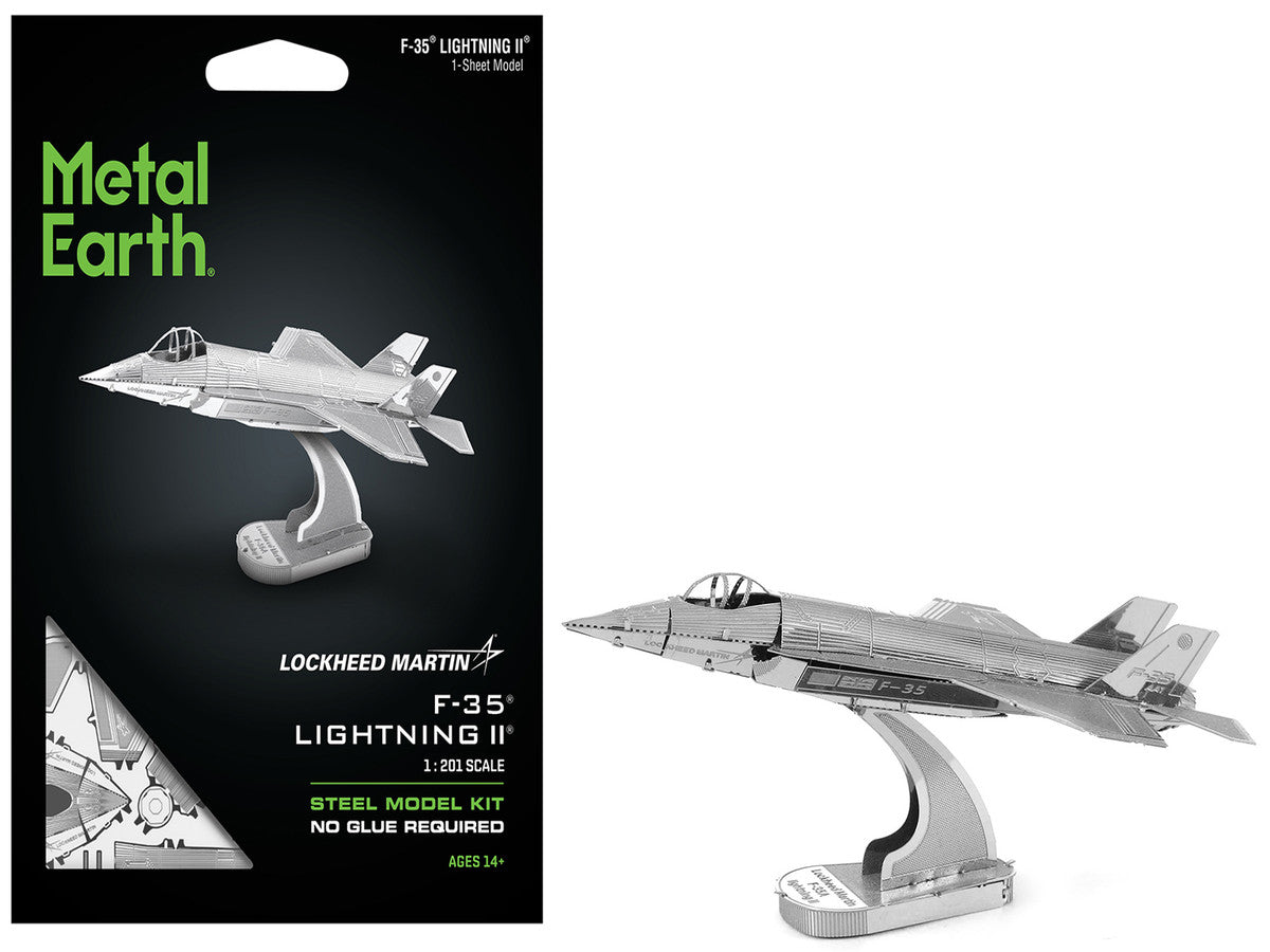 Model Kit Lockheed Martin F-35 Lightning II Aircraft (Moderate Difficulty) Steel Model by Metal Earth-4